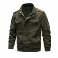 Veste aviateur légère en toile de coton pour hommes avec épaulettes, fermeture éclair cachée et poches multifonctionnelles Echo Archiv