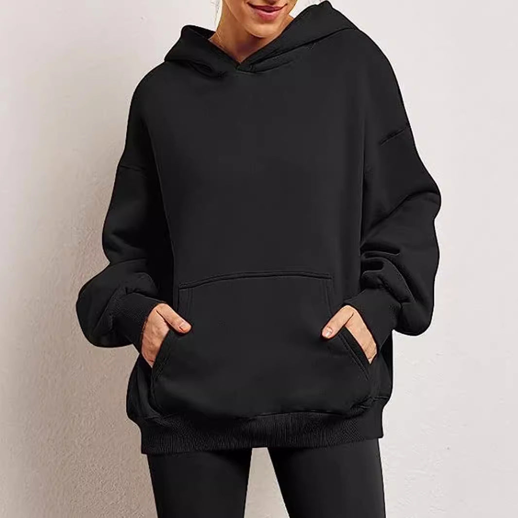 Pull à capuche en molleton Relax pour femmes avec poche kangourou, dos allongé et épaules tombantes Echo Archiv
