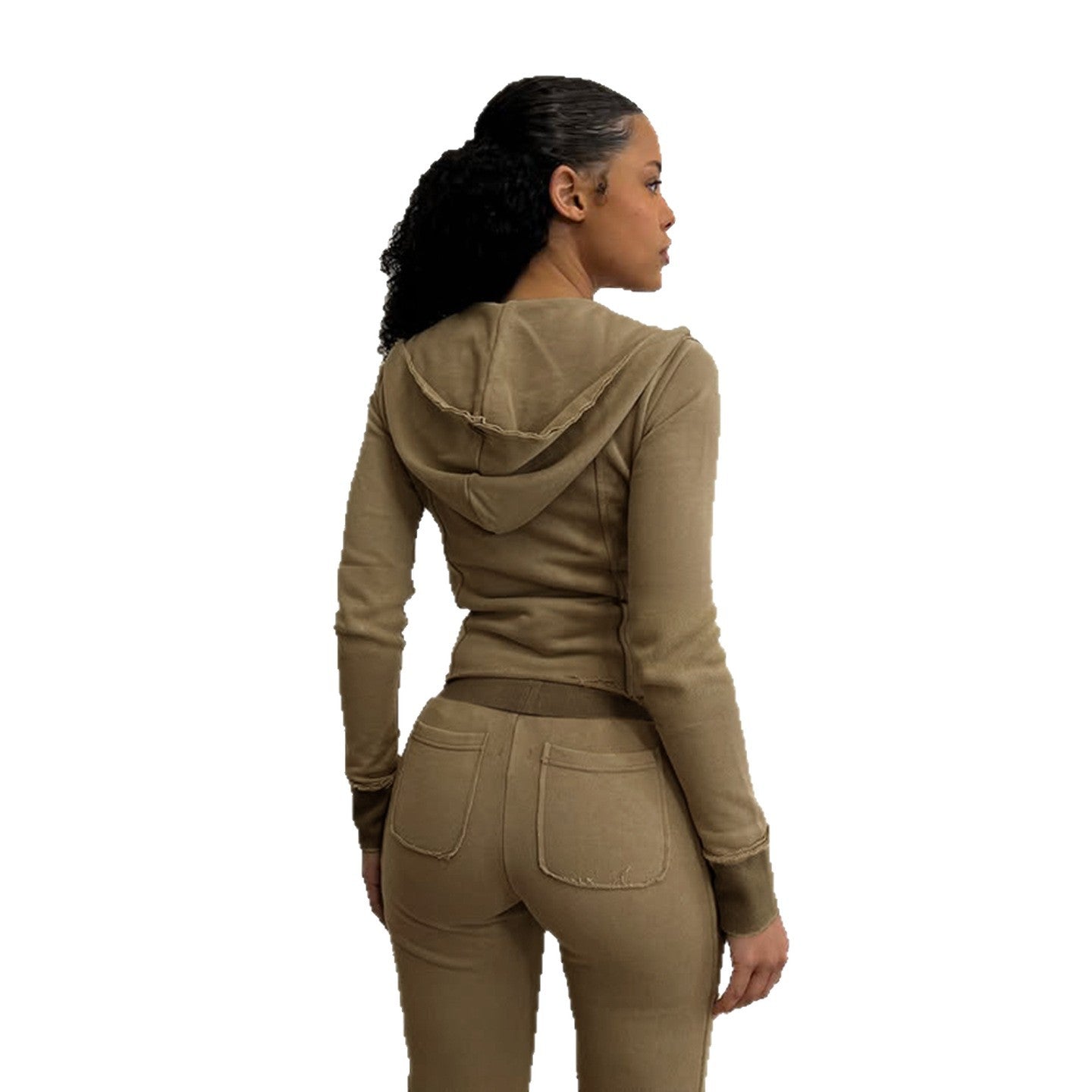 Pantalon évasé stretch pour femmes avec taille haute, poches plaquées et bandes latérales Echo Archiv