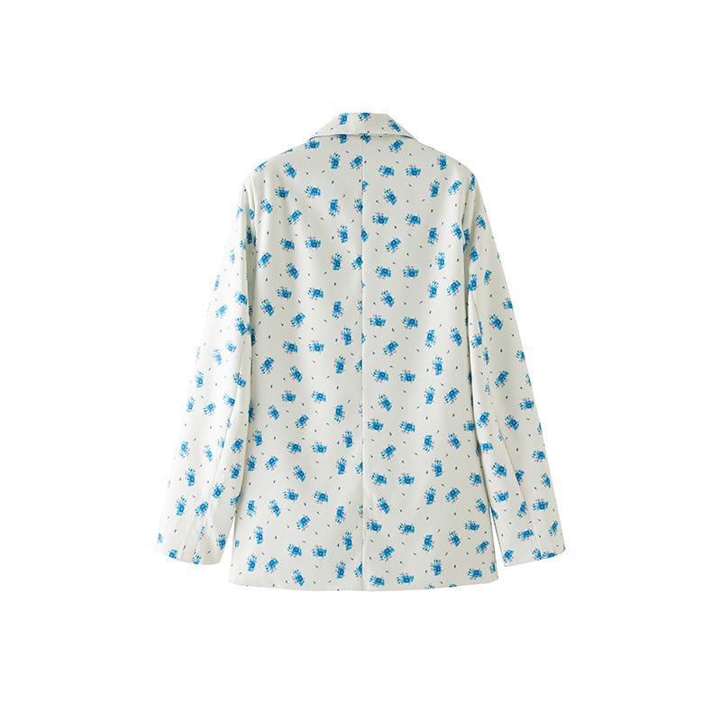 Blazer pour femme à motifs floraux