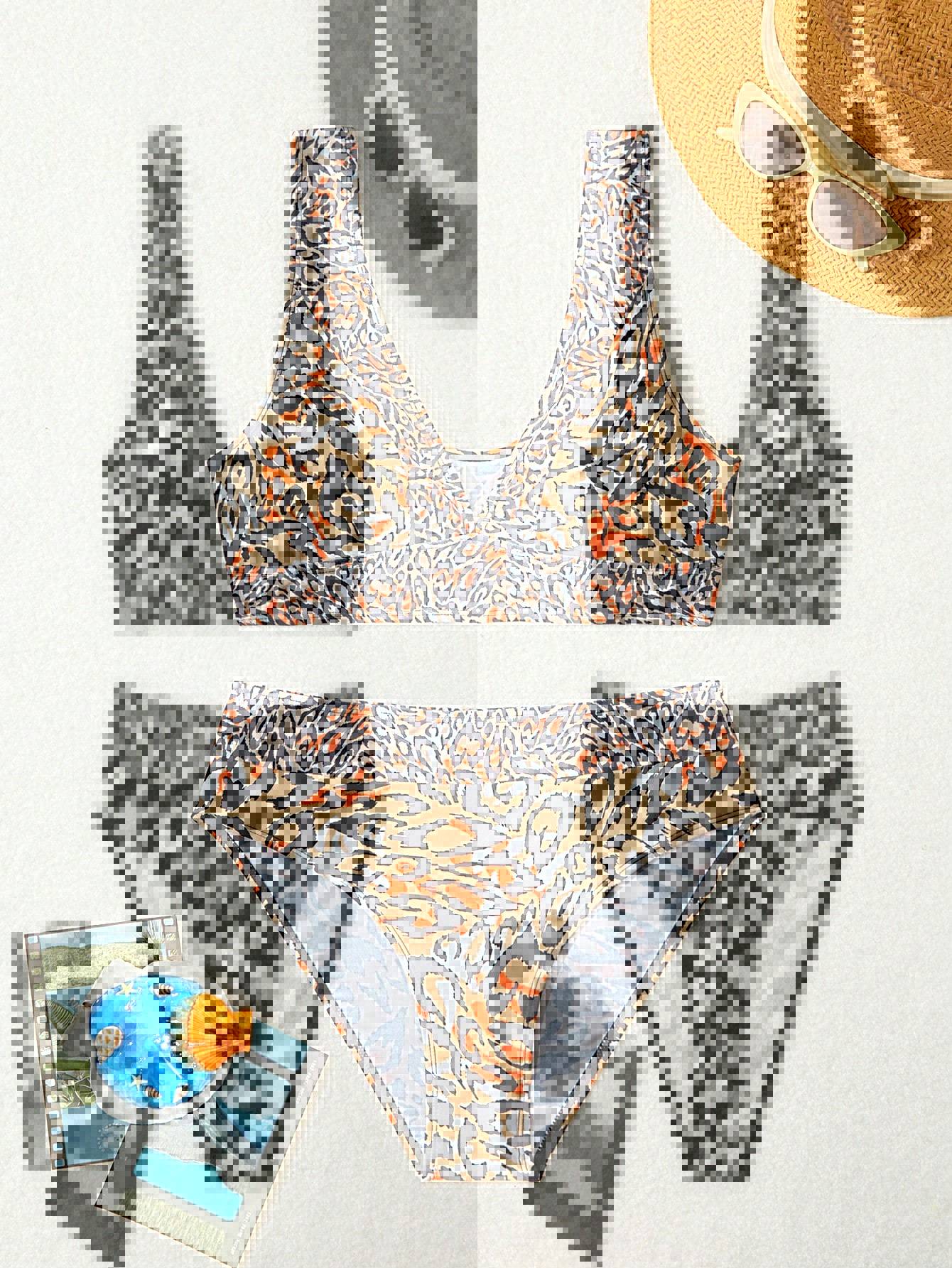Bikini triangle pour femmes avec imprimé animal décoratif Echo Archiv