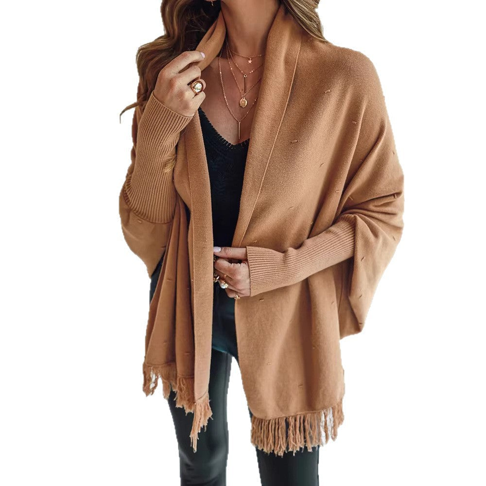Poncho pour femmes avec franges