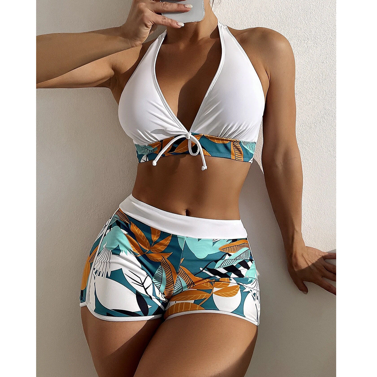 Maillot de bain taille haute pour femmes avec haut à nouer Echo Archiv