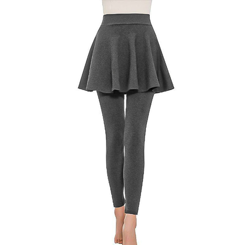 Leggings Taille Haute pour Femmes avec Superposition de Jupe Echoarchiv