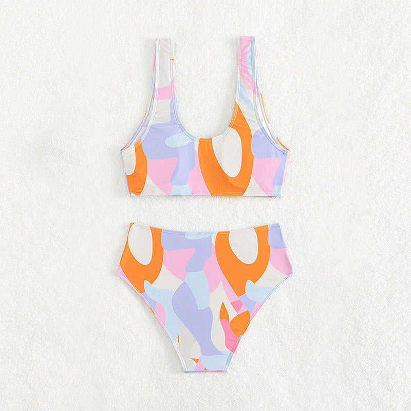 Bikini femme taille haute au design raffiné R&B
