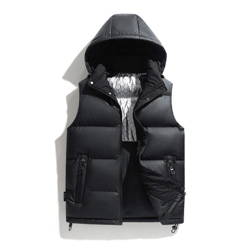 Gilet matelassé à capuchon pour hommes