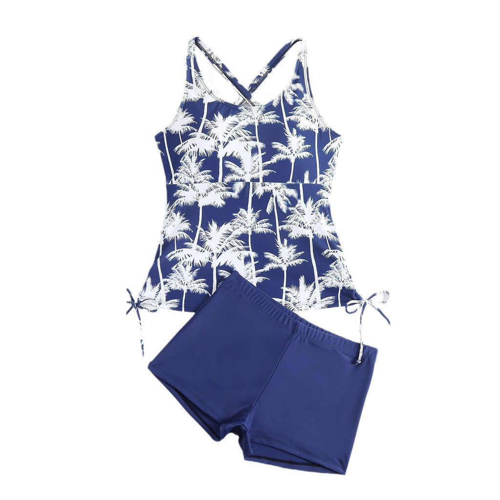 Tankini femme avec bretelles réglables et shorts décontractés R&B