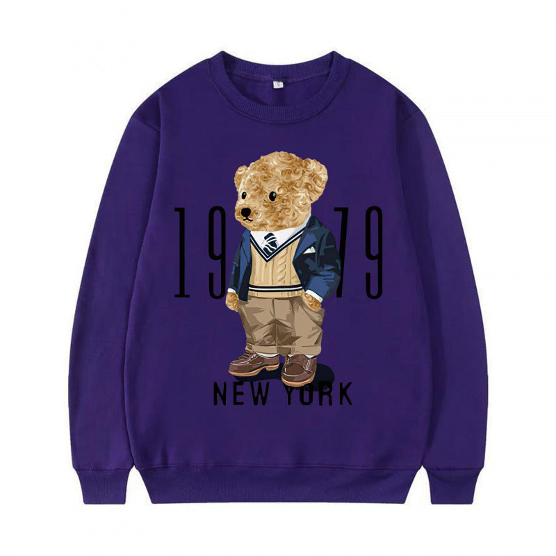 Sweatshirt confortable pour femmes avec motif d'ours Echoarchiv