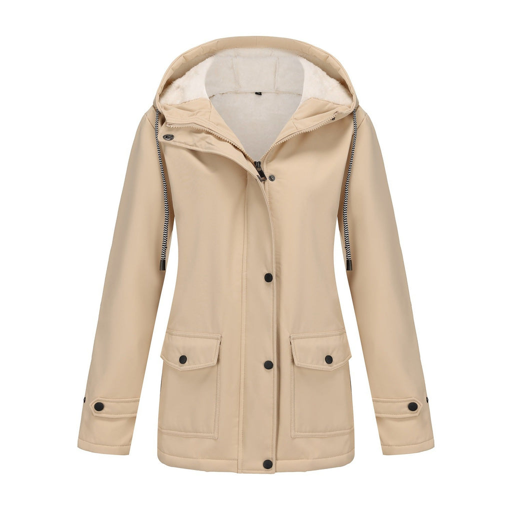 Veste d'extérieur à la mode pour femmes avec doublure en polaire
