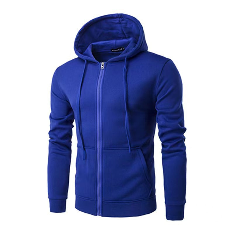 Veste à capuche zippée pour hommes, coupe slim, avec doublure en polaire douce et poches kangourou - Echo Archiv