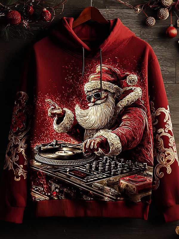 Pull à capuche créatif pour femmes avec motif squelette et Noël Echoarchiv