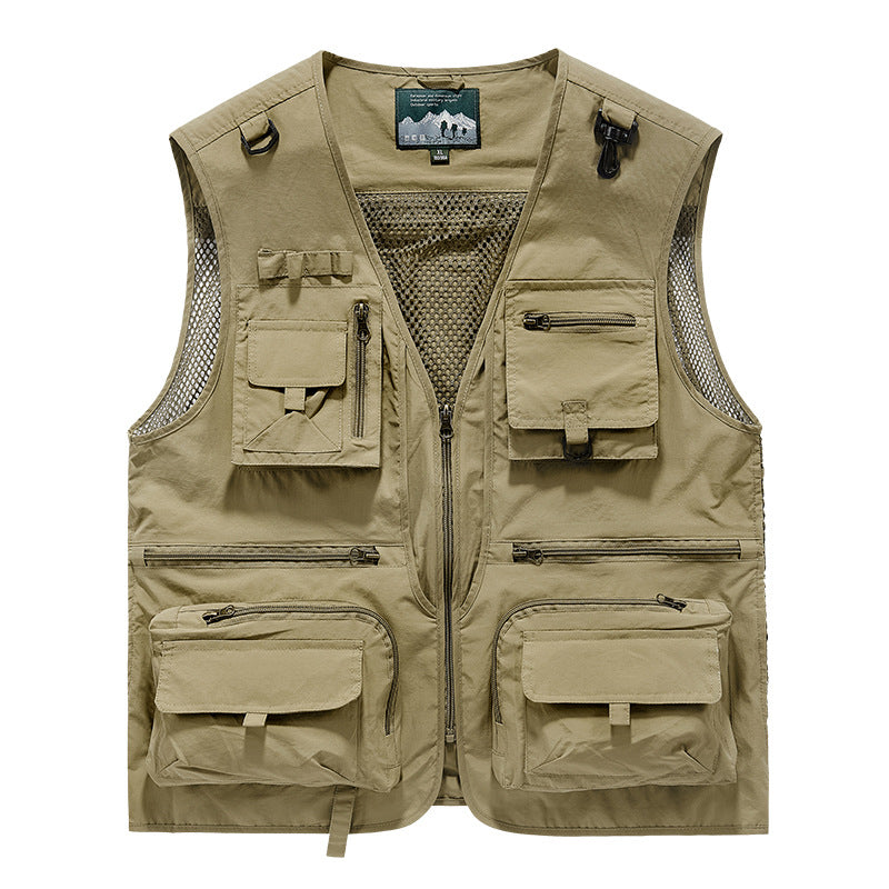 Gilet de pêche multifonctionnel pour hommes avec de nombreuses poches et inserts en mesh Echo Archiv