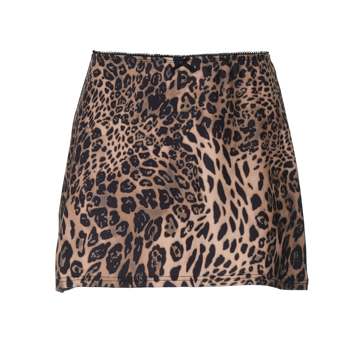 Jupe mini flatteuse pour femmes avec un motif léopard tendance Heidi-Mode