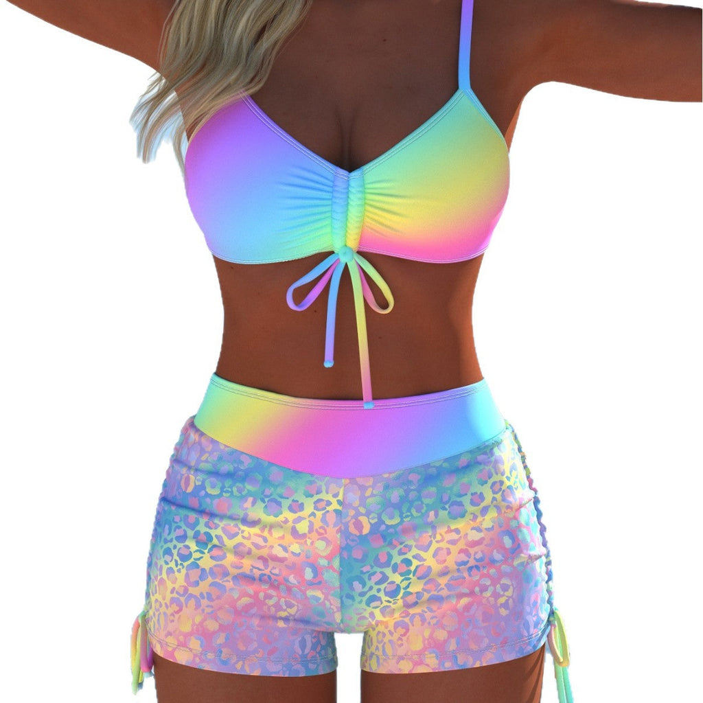 Haut de bikini pour femmes et short de bain taille haute R&B