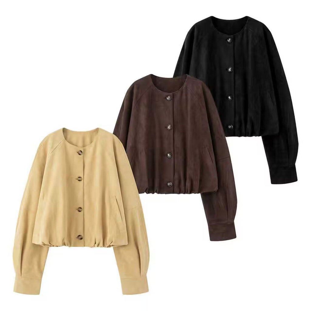 Veste en Suède Mode et Décontractée pour Femmes