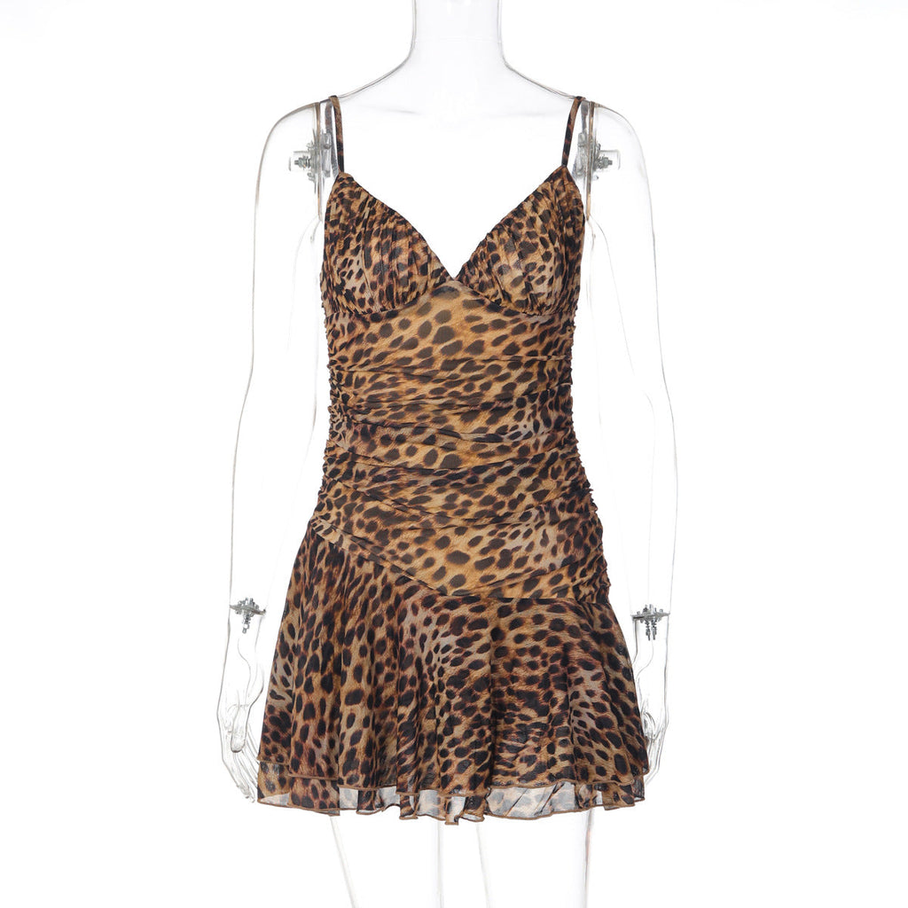 Robe mini ludique pour femme avec des drapés raffinés R&B