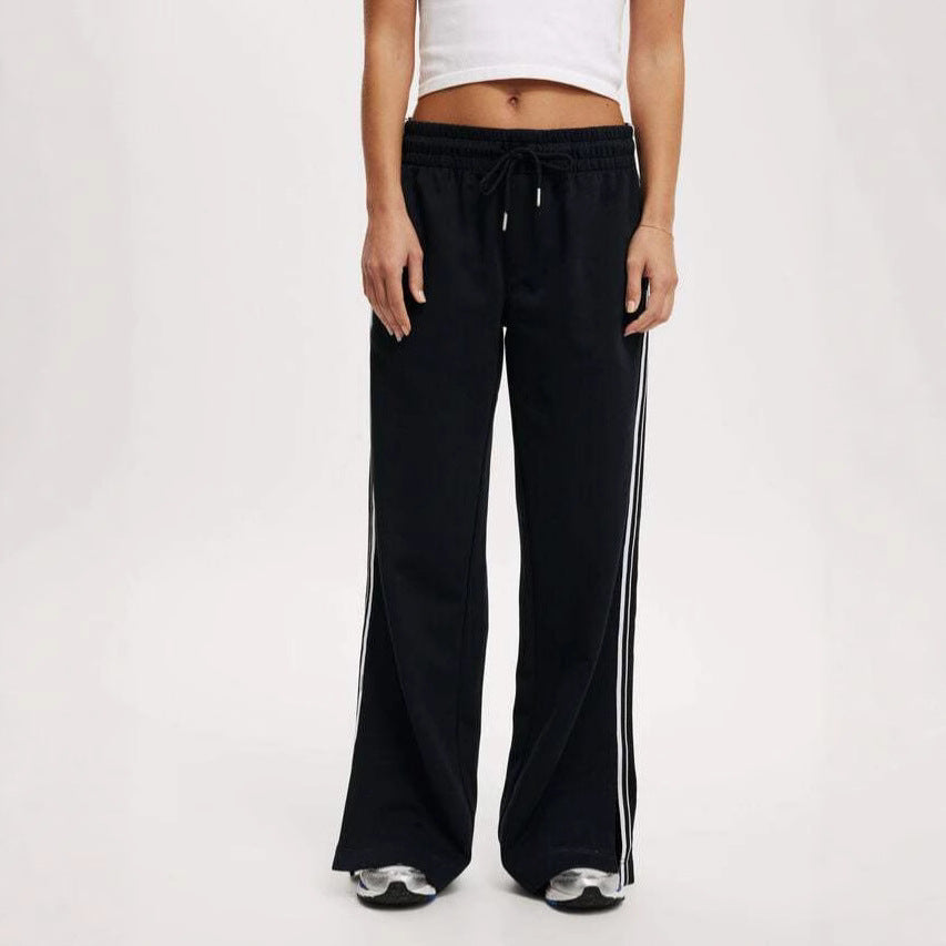 Pantalon de loisirs confortable pour femmes avec des rayures à la mode R&B