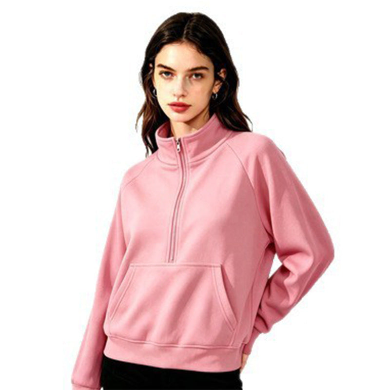 Sweat à capuche sportif pour femmes avec col montant Echoarchiv