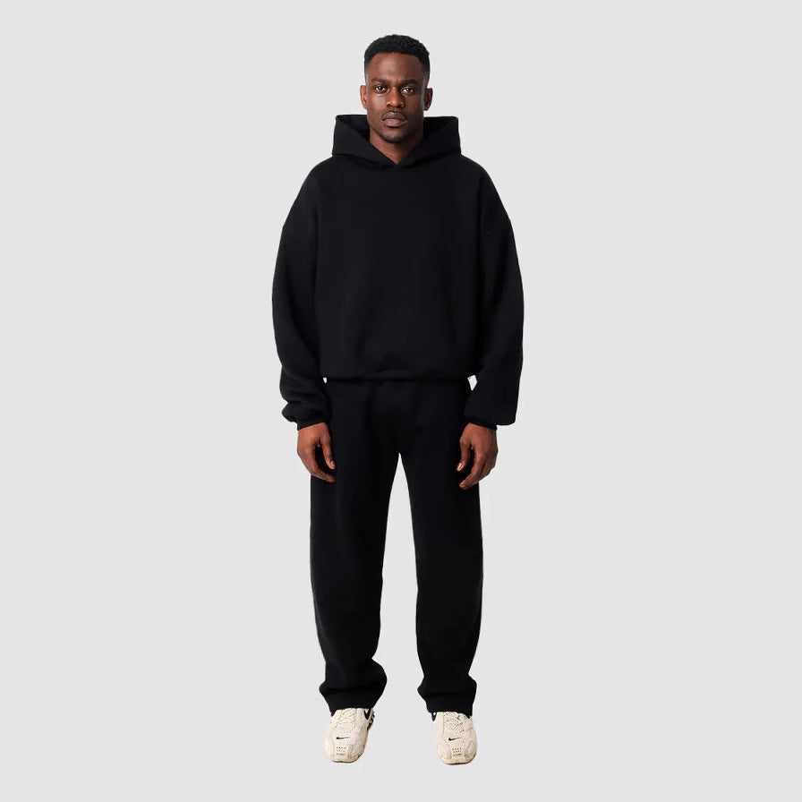Ensemble de loungewear unisexe confortable avec col roulé haut, sweat-shirt à coupe décontractée et pantalon droit Echo Archiv