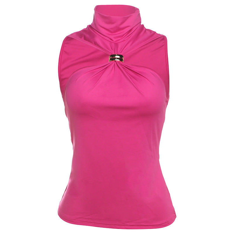 Top élégant pour femmes avec col haut et design épuré Heidi-Mode