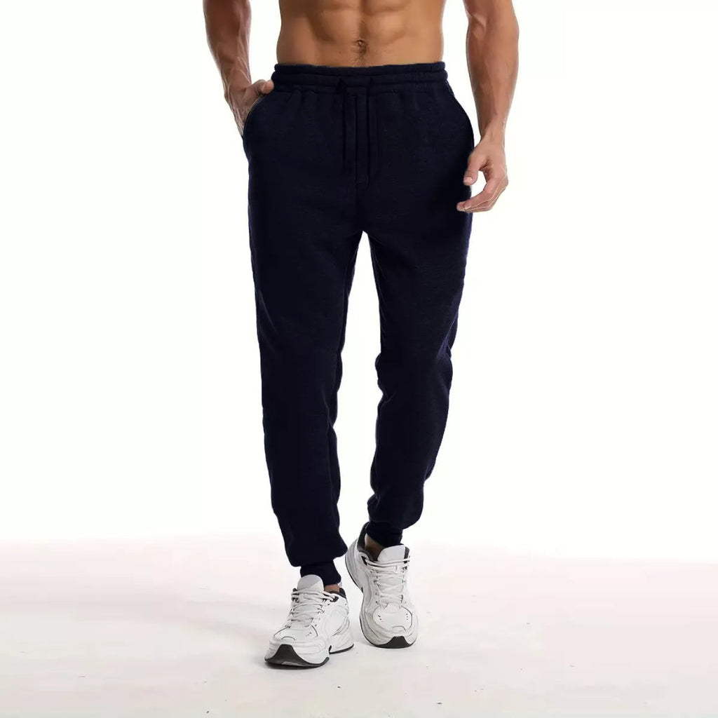 Pantalon de jogging unisexe nan athleisure avec polaire grattée à l'intérieur, cordon élastique et finitions côtelées aux chevilles Echo Archiv