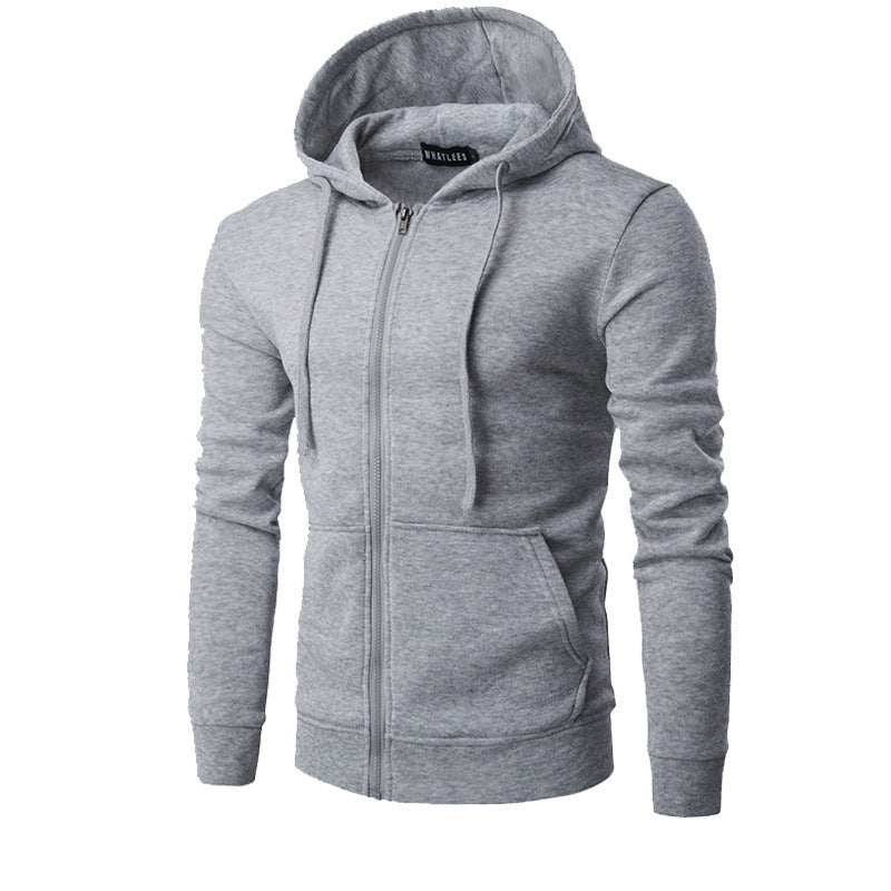 Veste à capuche zippée pour hommes, coupe slim, avec doublure en polaire douce et poches kangourou - Echo Archiv