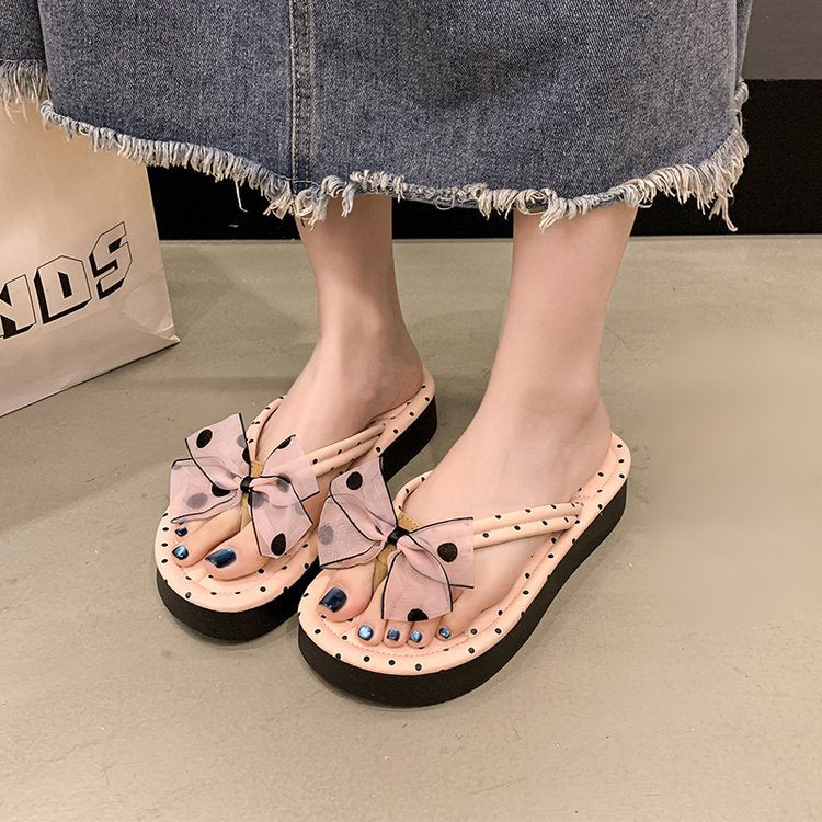 Sandales à talon ouvert pour femmes avec accent de nœud floral R&B