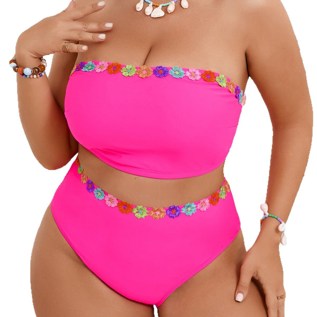 Ensemble de bikini taille haute pour femmes avec accents floraux Echo Archiv