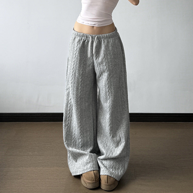 Pantalon Palazzo-Lounge large pour dames en jersey doux avec cordon de serrage et ceinture confortable Echo Archiv