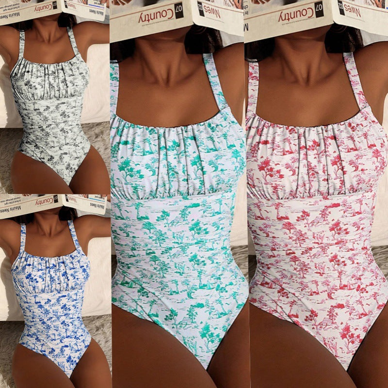 Maillot de bain une pièce pour femmes avec motif floral R&B