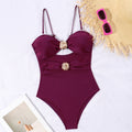 Maillot de bain une pièce pour femmes avec des détails de lacet raffinés R&B