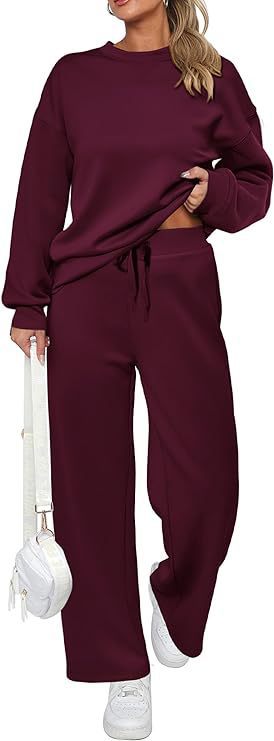 Ensemble de lounge pour femmes en French-Terry à deux pièces avec pull à col rond oversize et jogger taille haute Echo Archiv