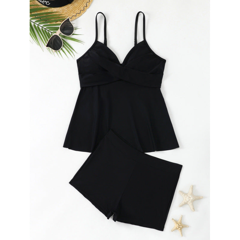 Ensemble Tankini Femme avec des pois enchanteurs et une coupe à la mode R&B