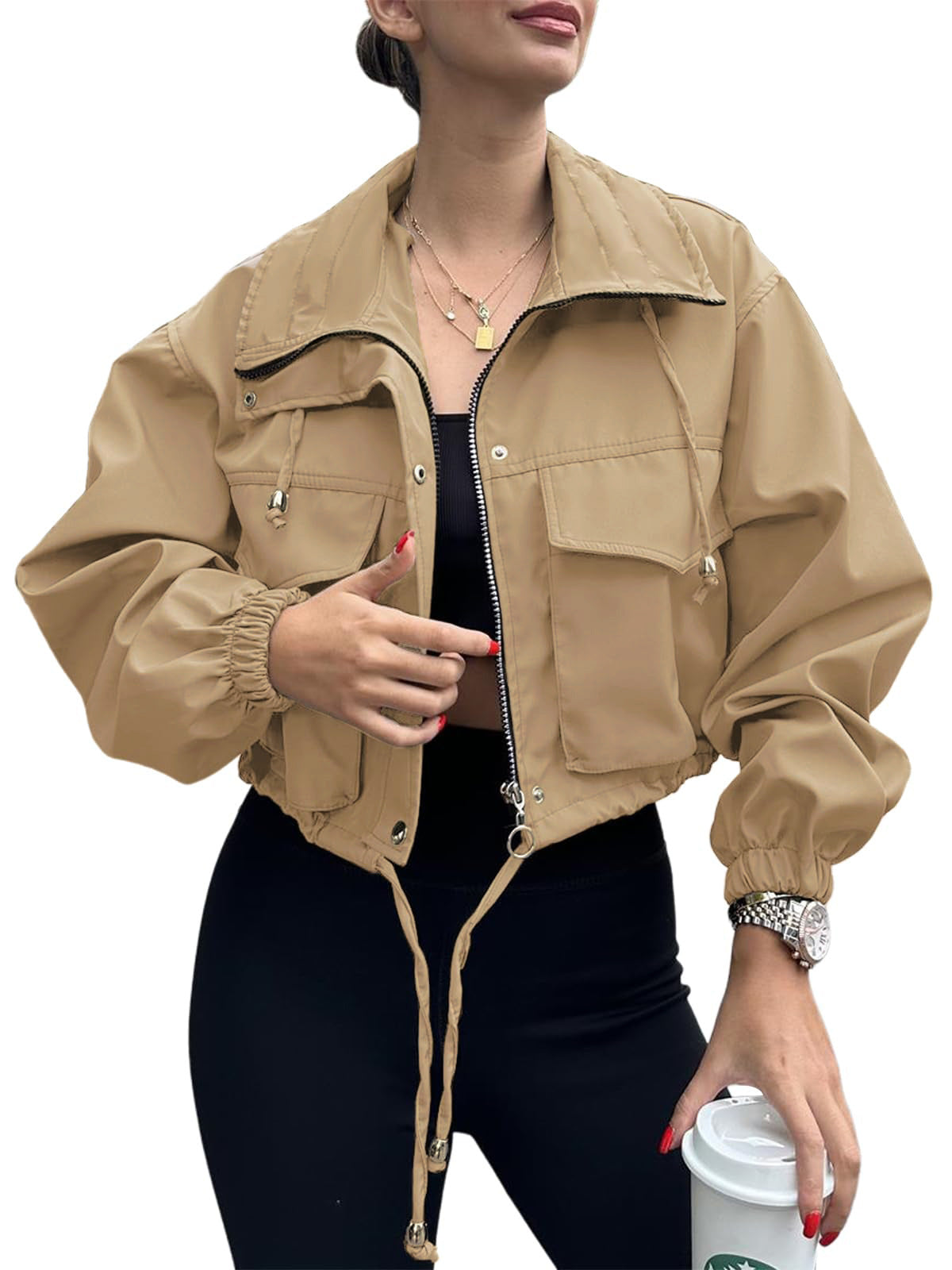 Veste courte féminine élégante et sportive