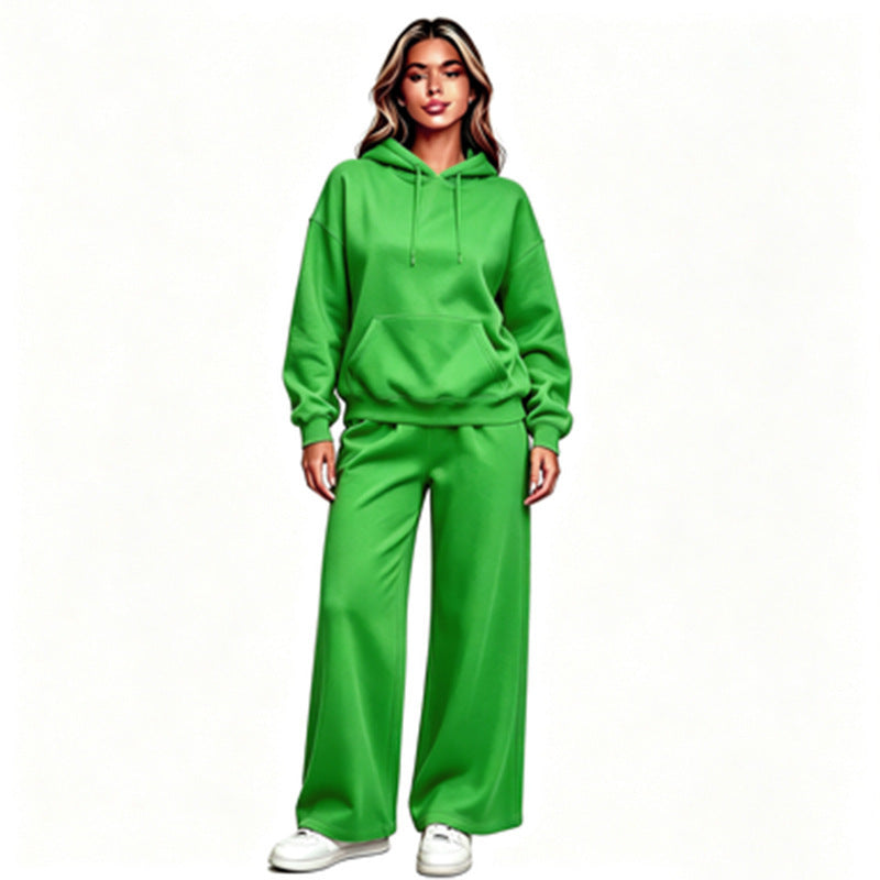 Sweat à capuche décontracté pour femmes avec pantalons larges Echoarchiv