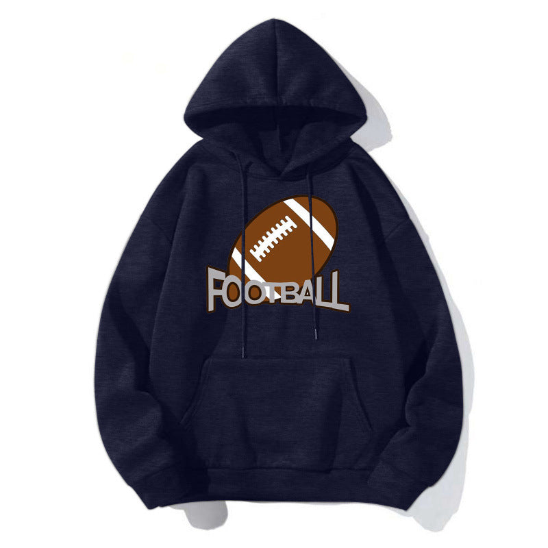 Pull à capuche sportif pour femmes avec motif football Echoarchiv