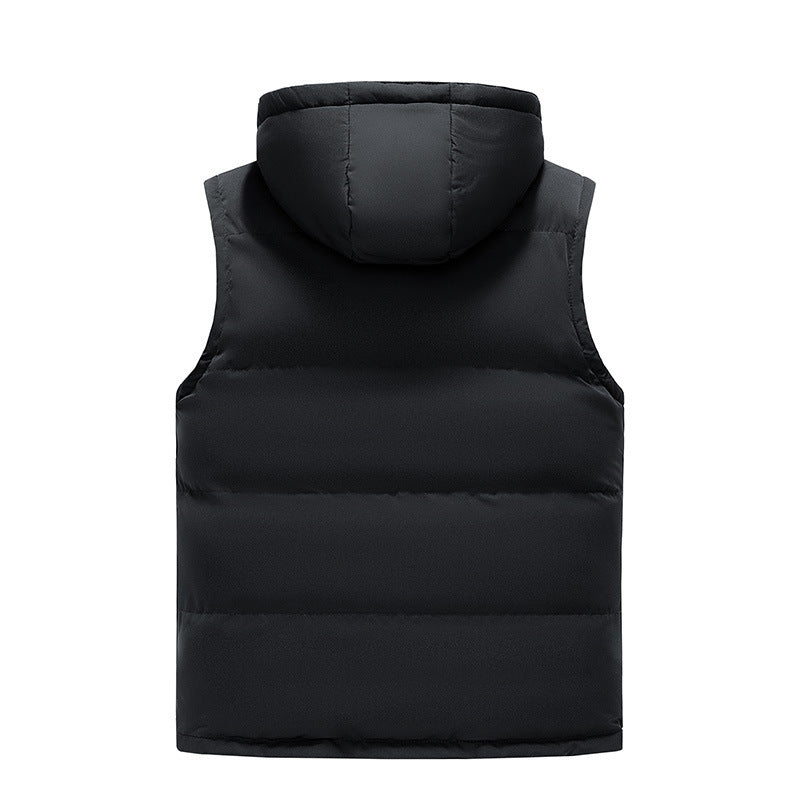 Gilet matelassé pour hommes avec capuche