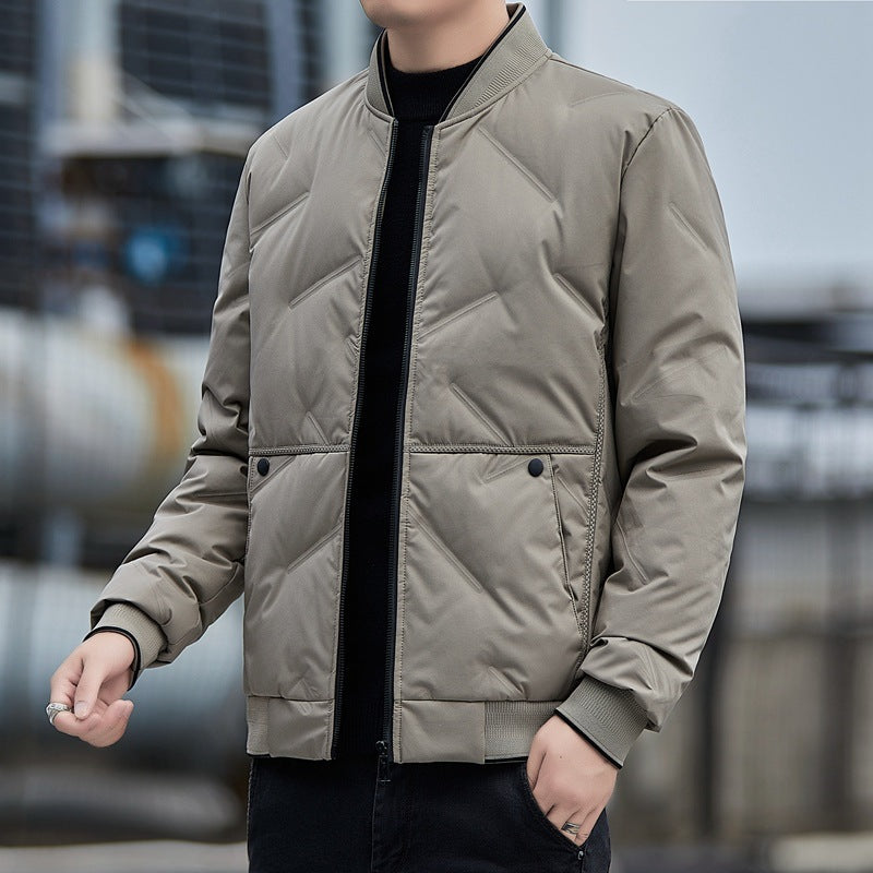 Blouson matelassé pour hommes avec col montant