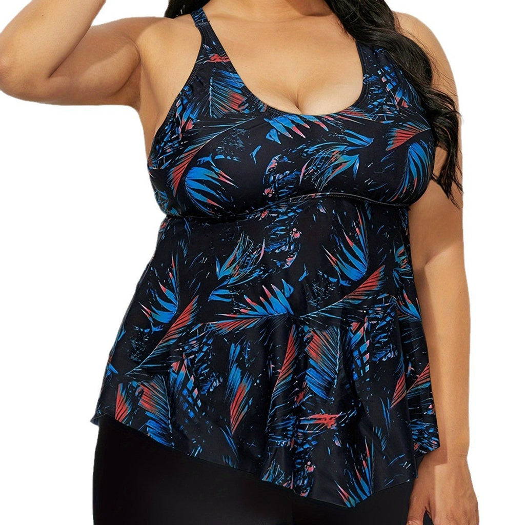 Haut de tankini pour femmes avec coupe fluide et design floral de haute qualité R&B