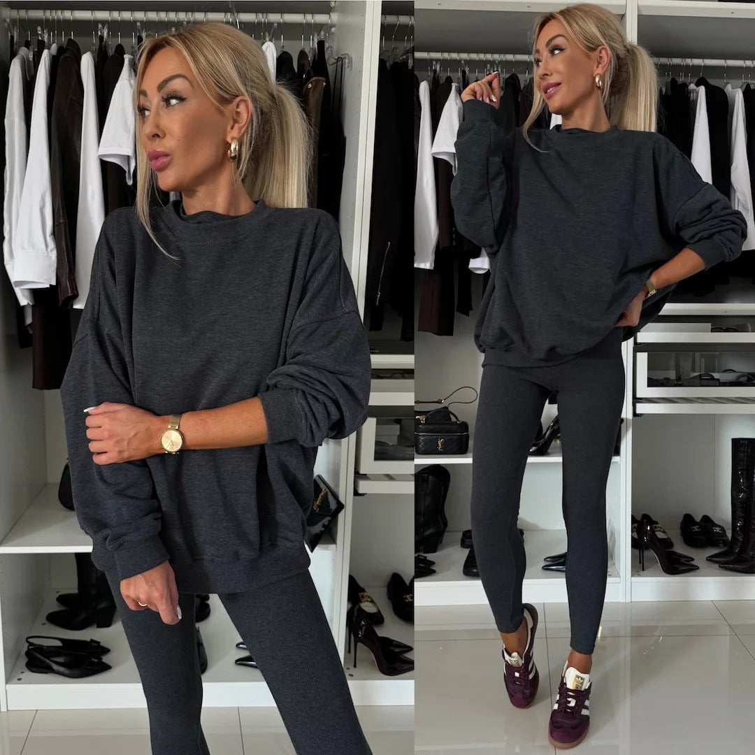 Ensemble de lounge pour femmes en deux pièces avec sweat-shirt oversize et leggings Ripple ajustés Echo Archive