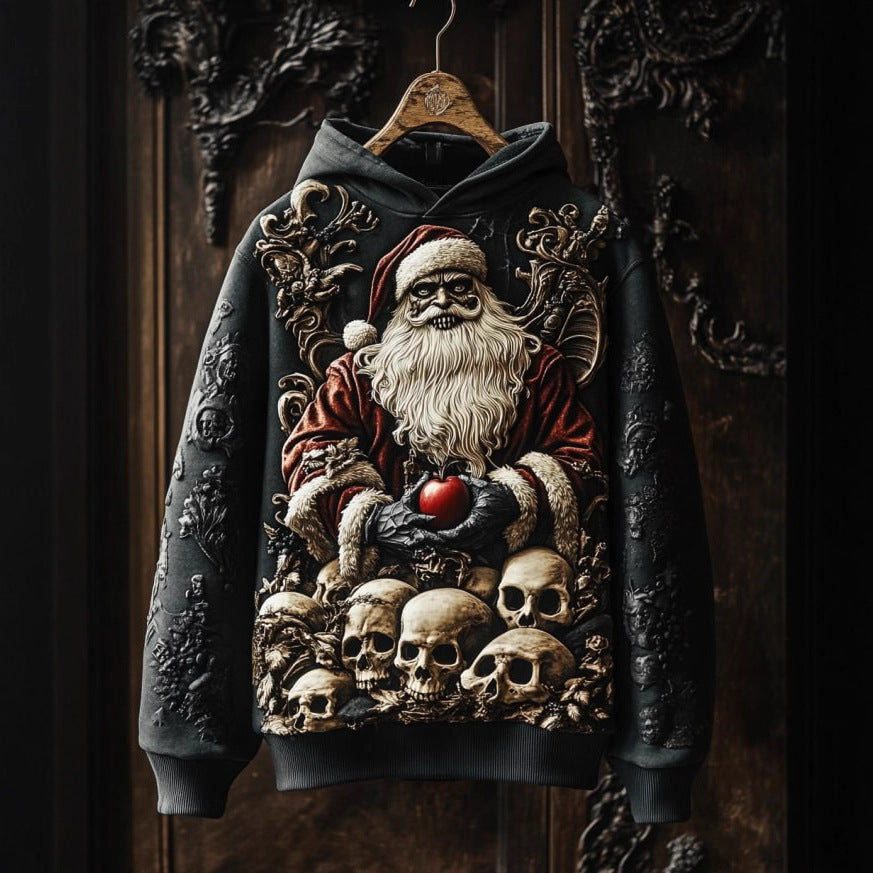 Pull à capuche créatif pour femmes avec motif squelette et Noël Echoarchiv