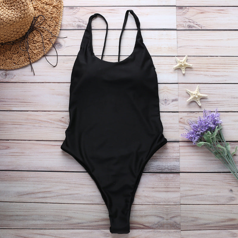Maillot de bain une pièce femme R&B à haute taille