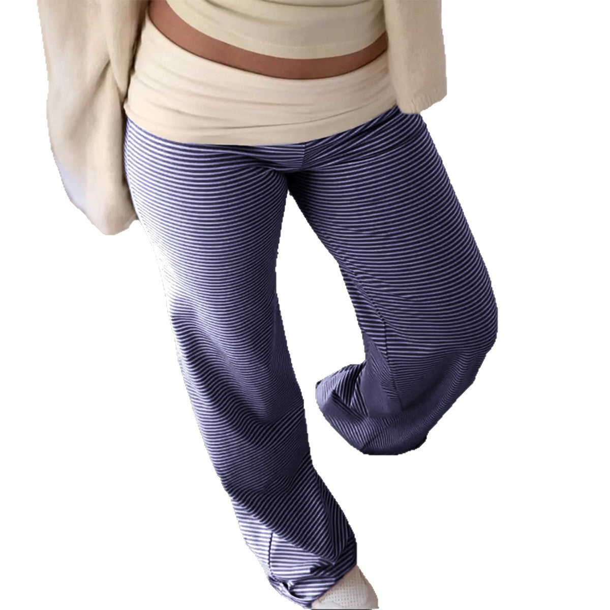 Pantalon lounge Palazzo pour femmes à taille haute et en tissu élastique Comfort-Stretch Echo Archiv