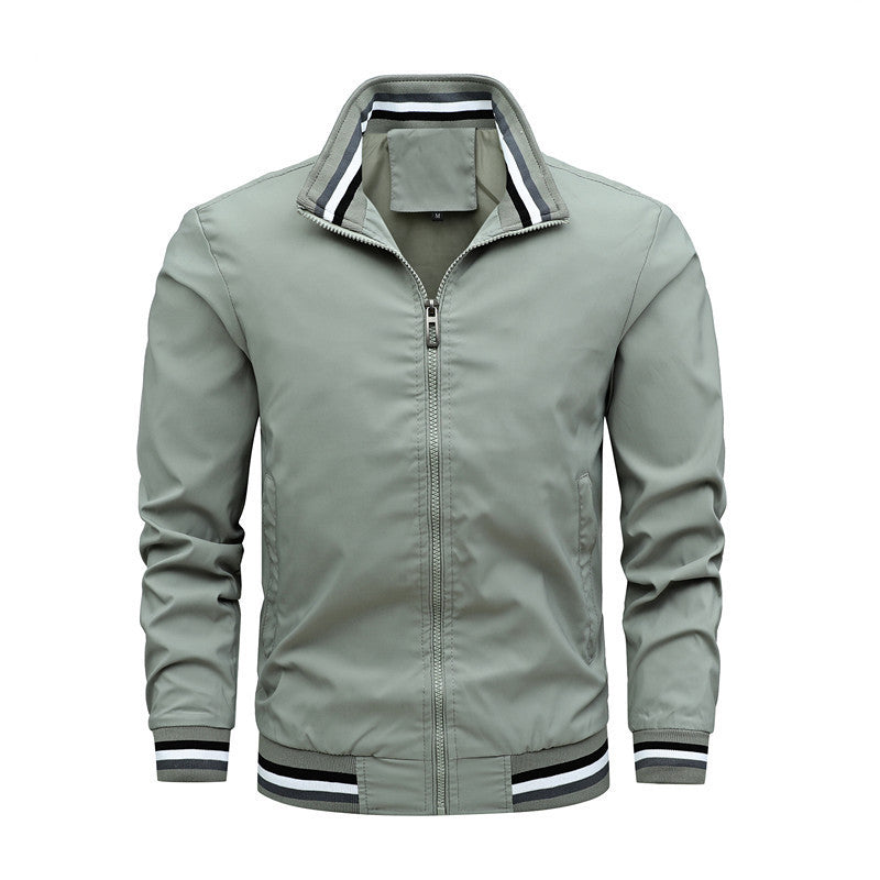 Veste bomber légère pour hommes avec col montant rayé Echo Archiv