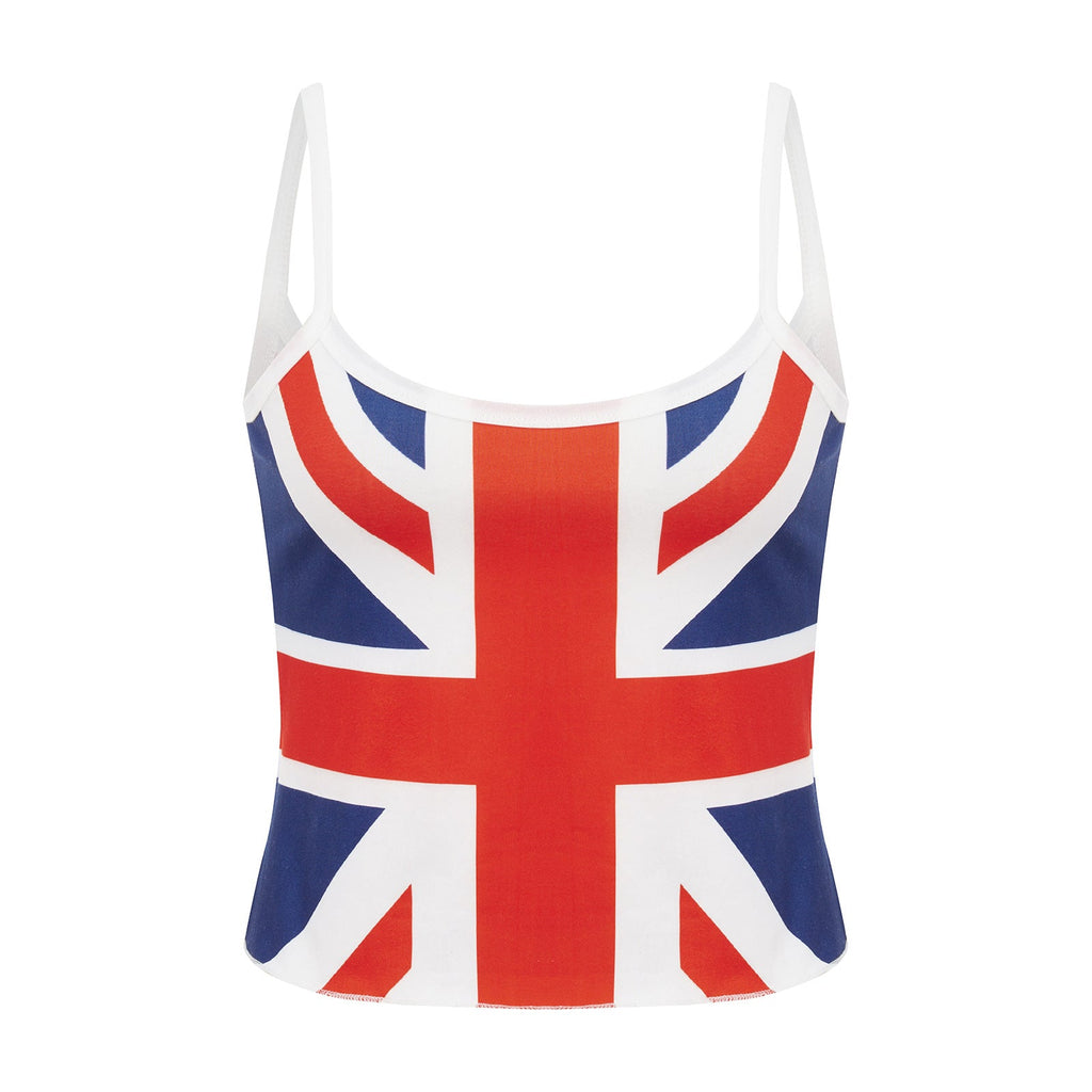 Top court pour femmes avec motif britannique Heidi-Mode