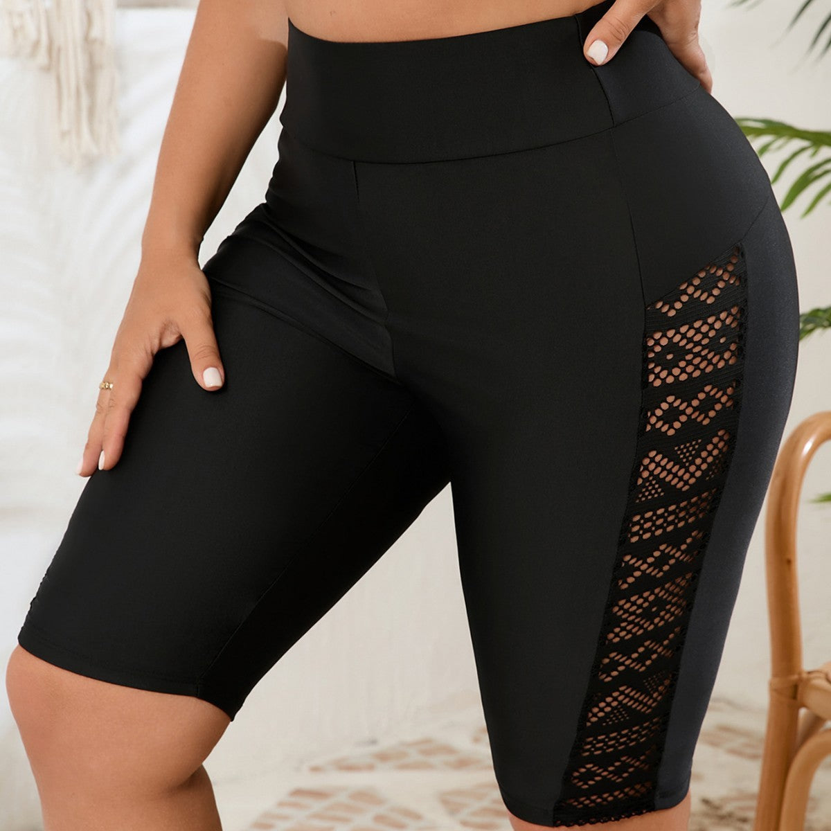 Pantalon de cyclisme sportif pour femmes avec détails en mesh respirant Drune