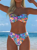 Ensemble de bikini pour femmes avec un élégant haut bustier et une taille haute R&B