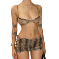 Ensemble de bikini pour femmes avec motif léopard et détails en volants Heidi-Mode