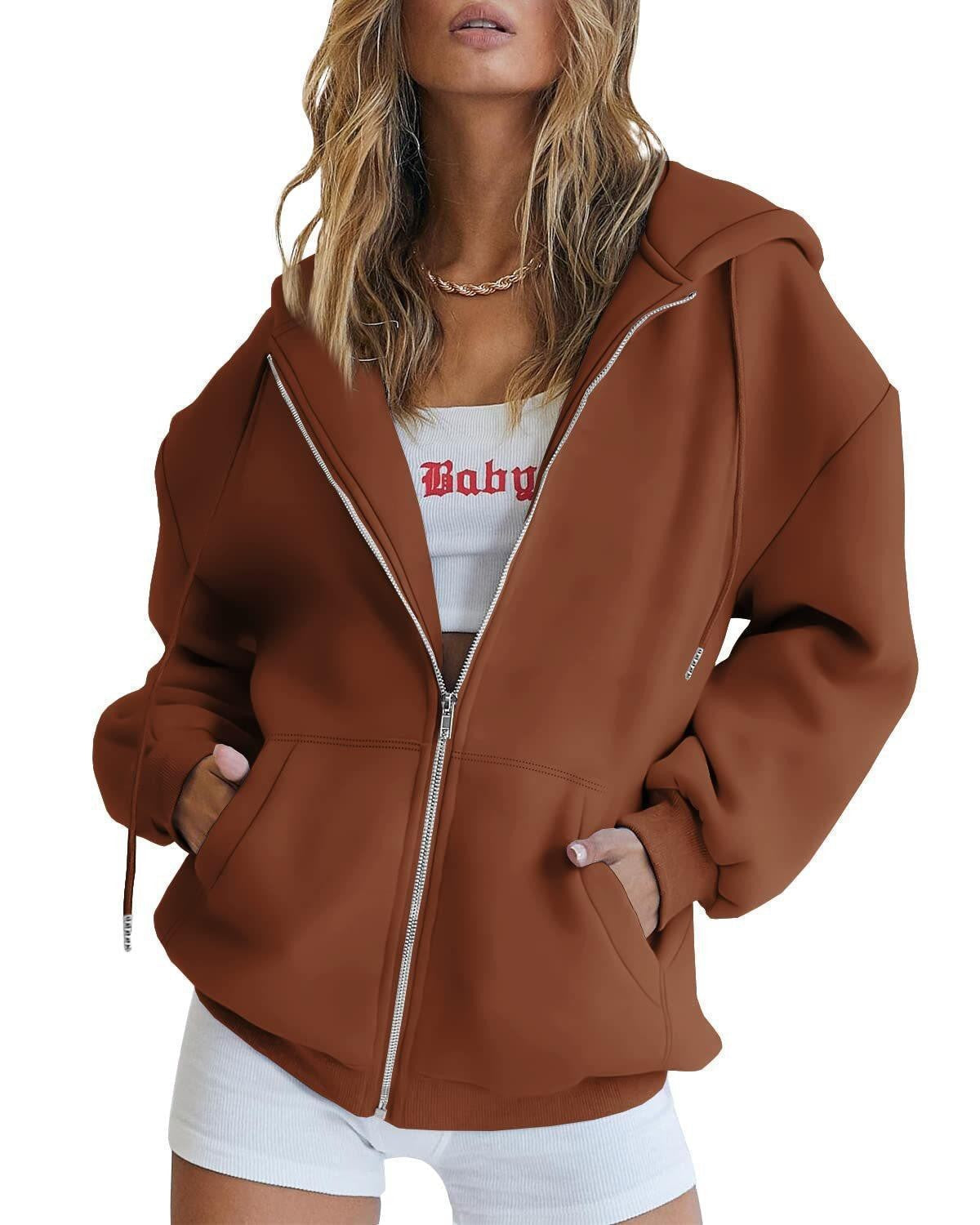 Sweat à capuche zippé pour hommes, légèrement cintré, avec coutures plates et poche kangourou Echo Archiv