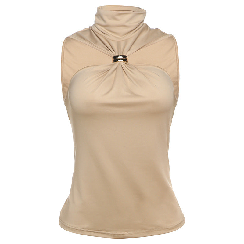 Top élégant pour femmes avec col haut et design épuré Heidi-Mode